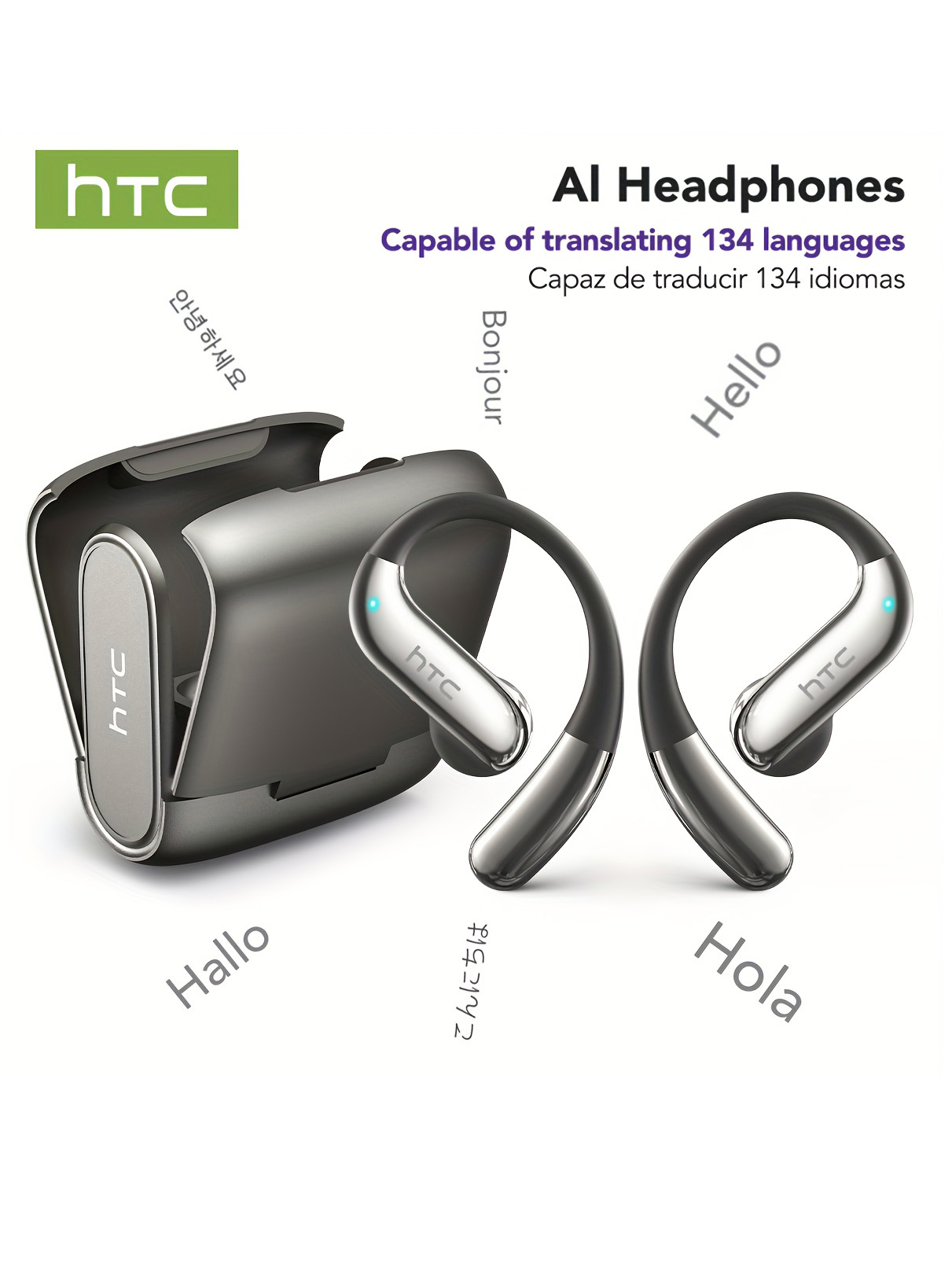 Earbuds Charging Case - Cuffie Bluetooth Open-Ear HTC 30 ore
