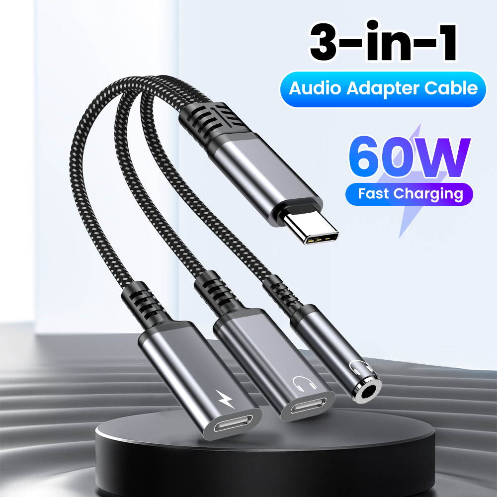 Earphone Splitter Jack - Cavo adattatore audio di tipo C